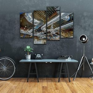 Canvas Paintings - Ceiling HVAC Installation - Wall Art Modern Posters Framed